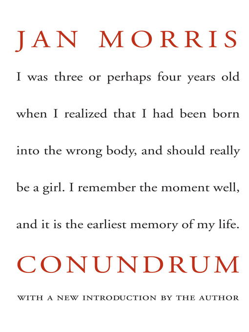 Title details for Conundrum by Jan Morris - Wait list